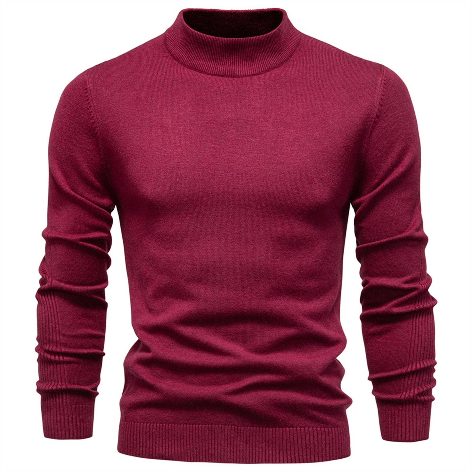 Men’s Mockneck Knit Pullover Sweater