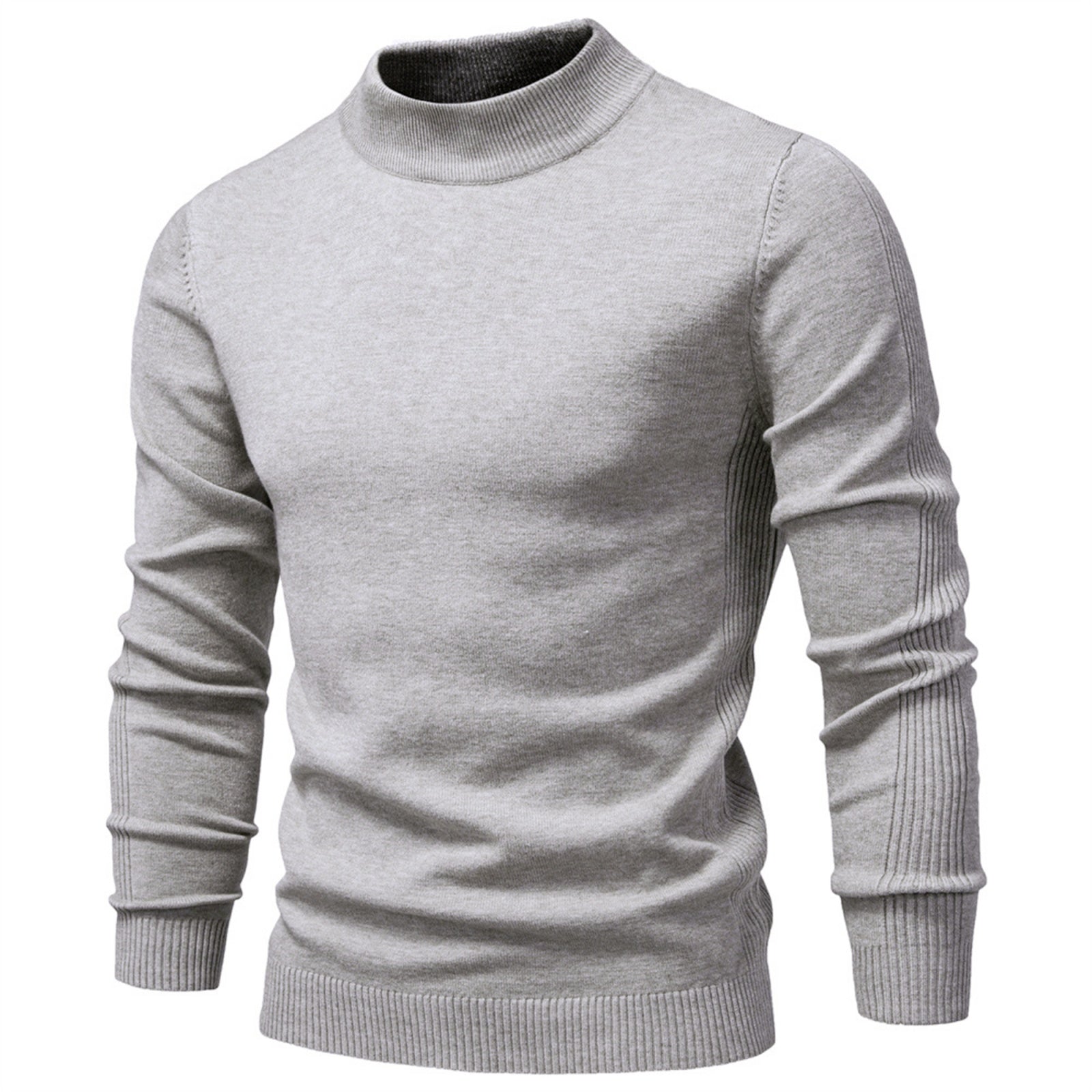 Men’s Mockneck Knit Pullover Sweater