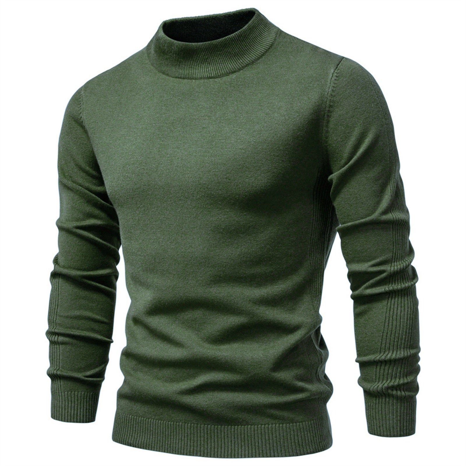 Men’s Mockneck Knit Pullover Sweater