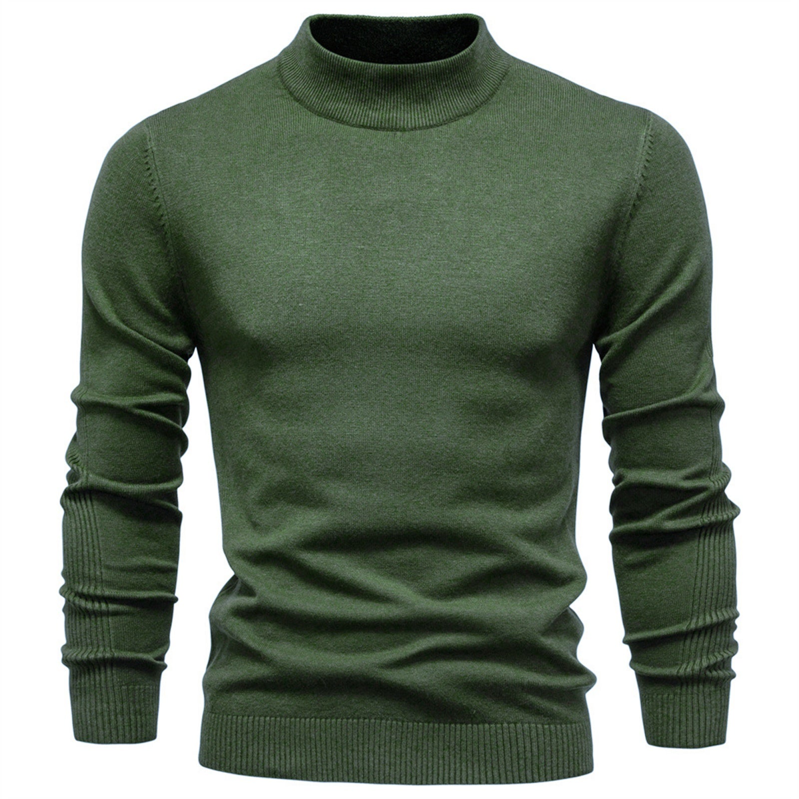 Men’s Mockneck Knit Pullover Sweater