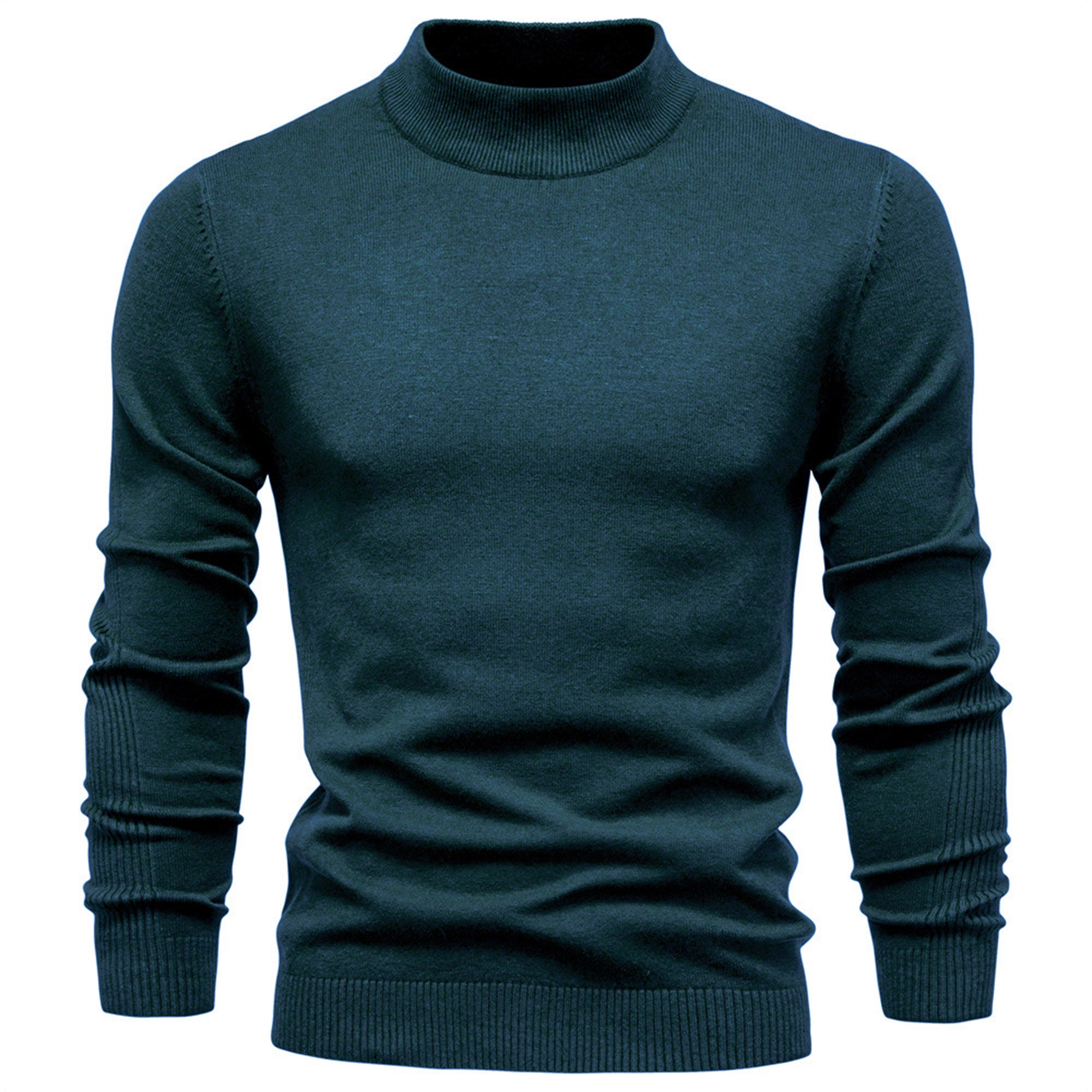 Men’s Mockneck Knit Pullover Sweater