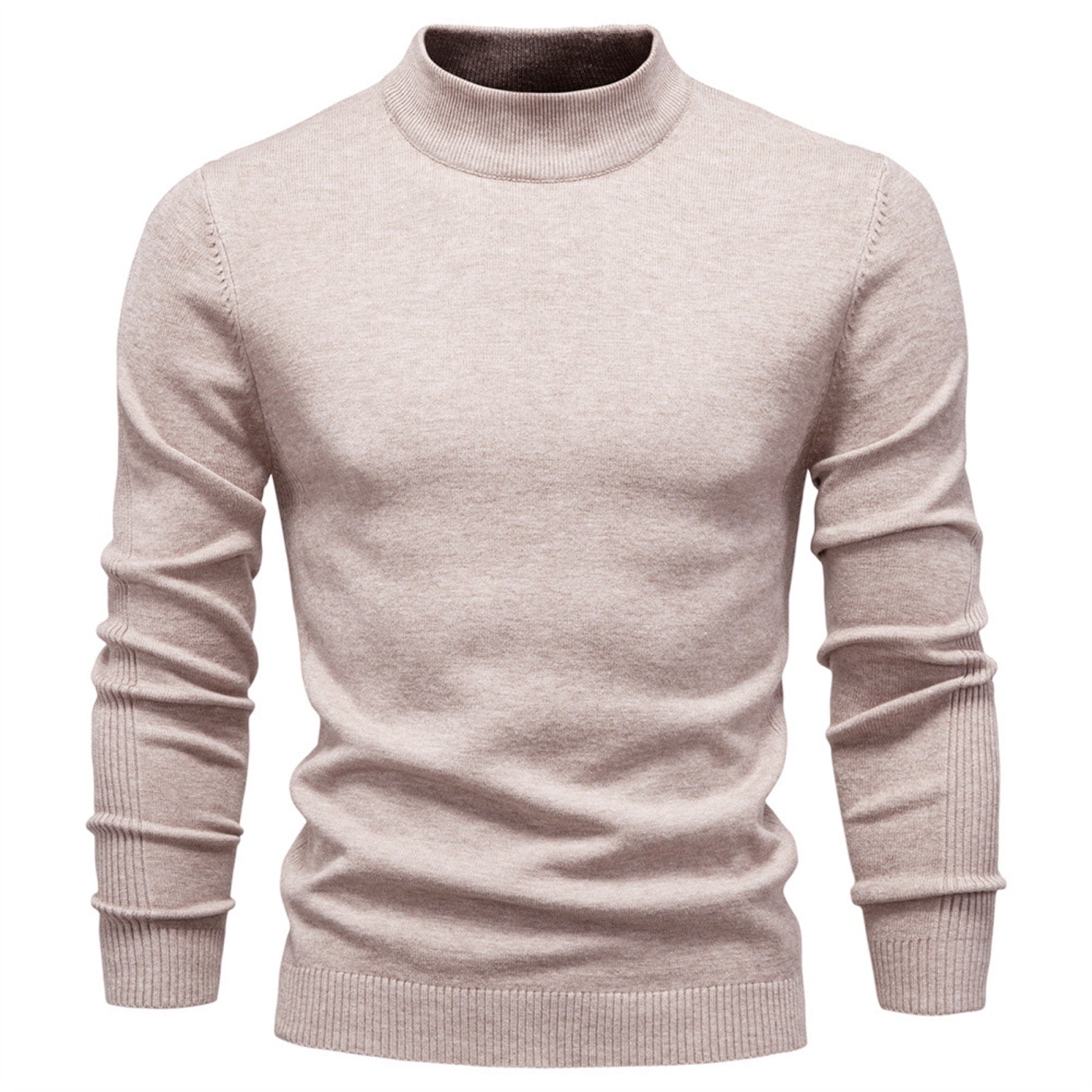 Men’s Mockneck Knit Pullover Sweater