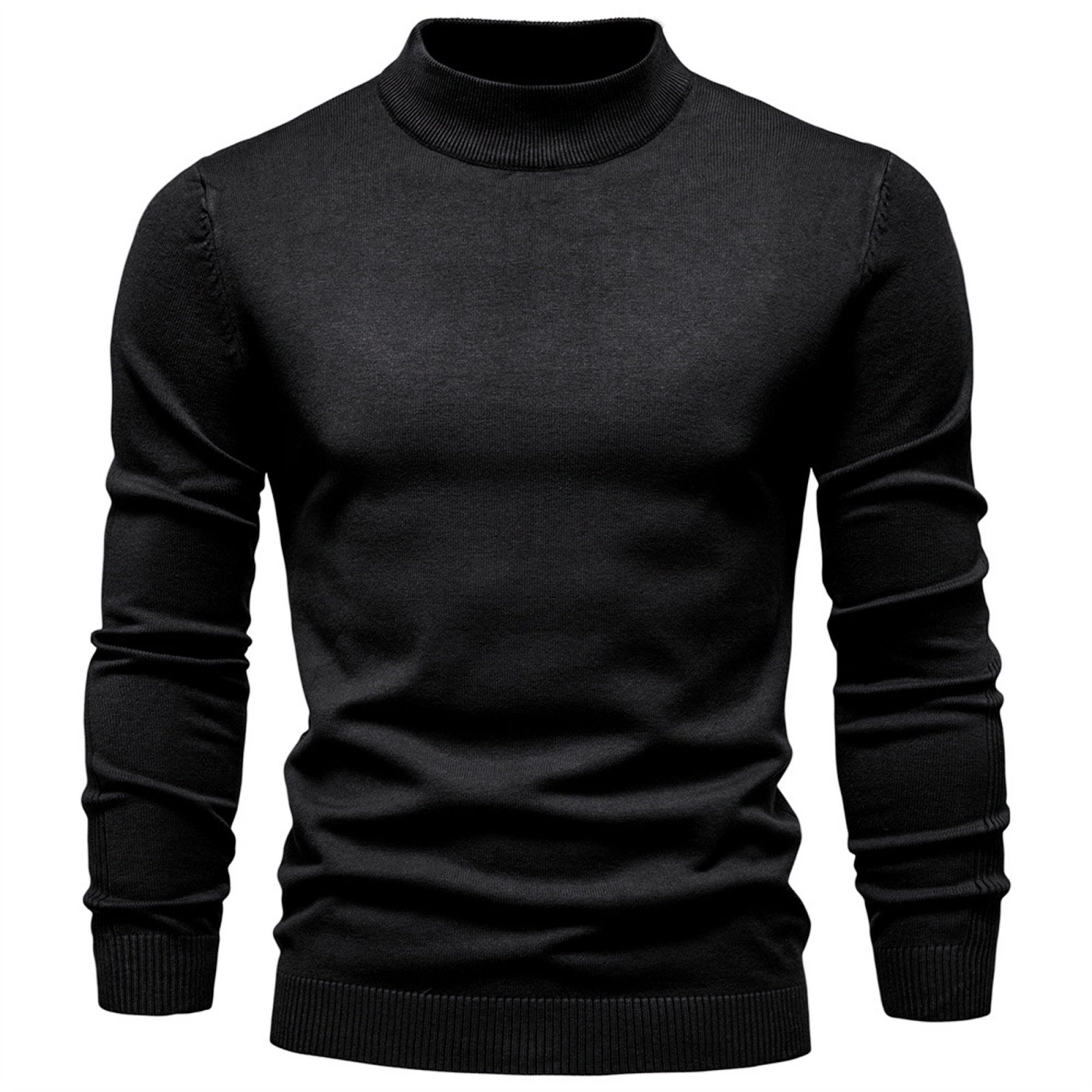 Men’s Mockneck Knit Pullover Sweater
