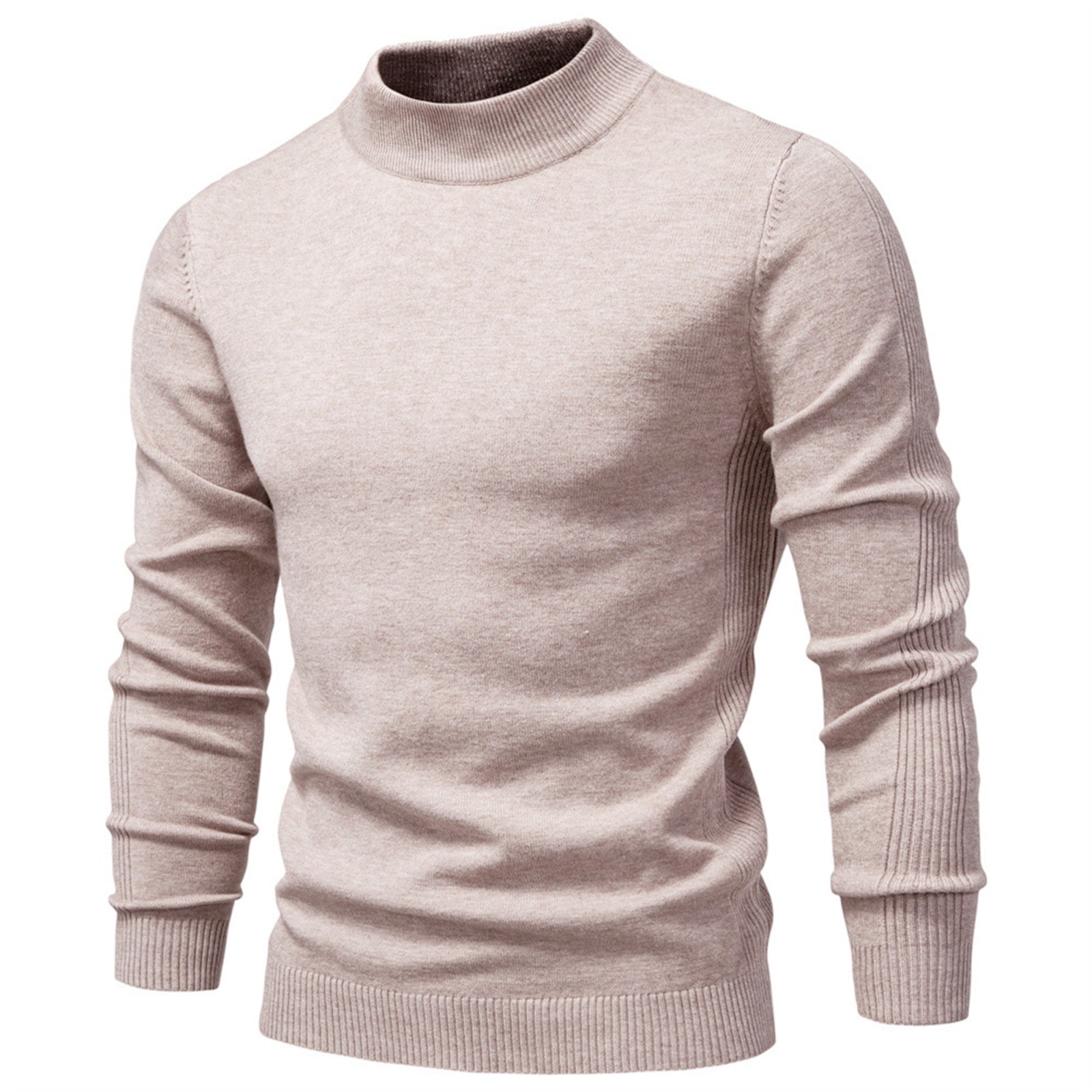 Men’s Mockneck Knit Pullover Sweater