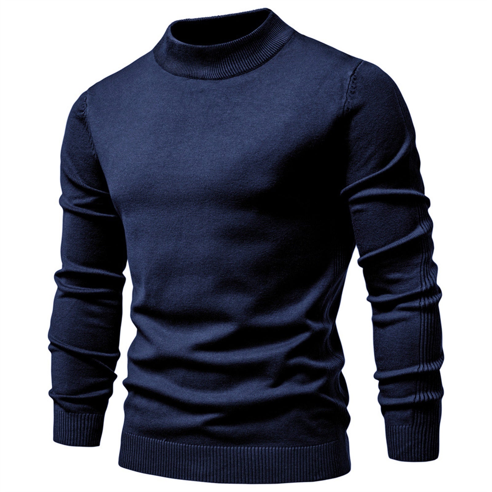 Men’s Mockneck Knit Pullover Sweater