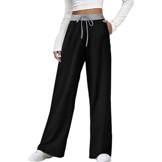 Women's casual sports elastic waist drawstring pants