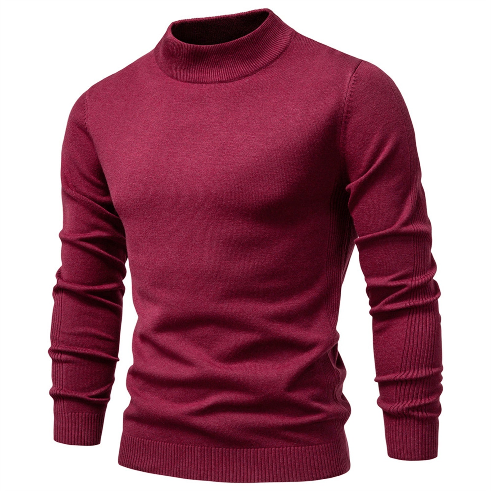 Men’s Mockneck Knit Pullover Sweater