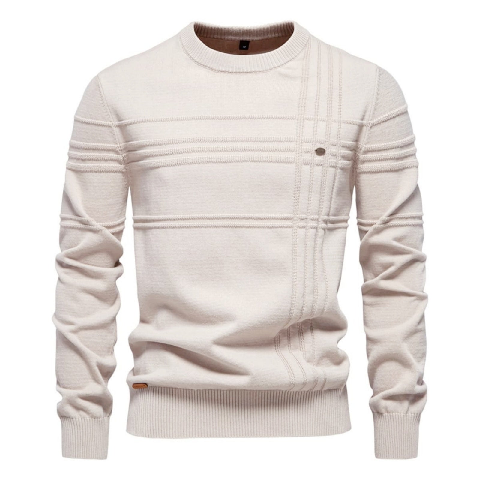 Men's Stripe CrewNeck Pullover Sweater