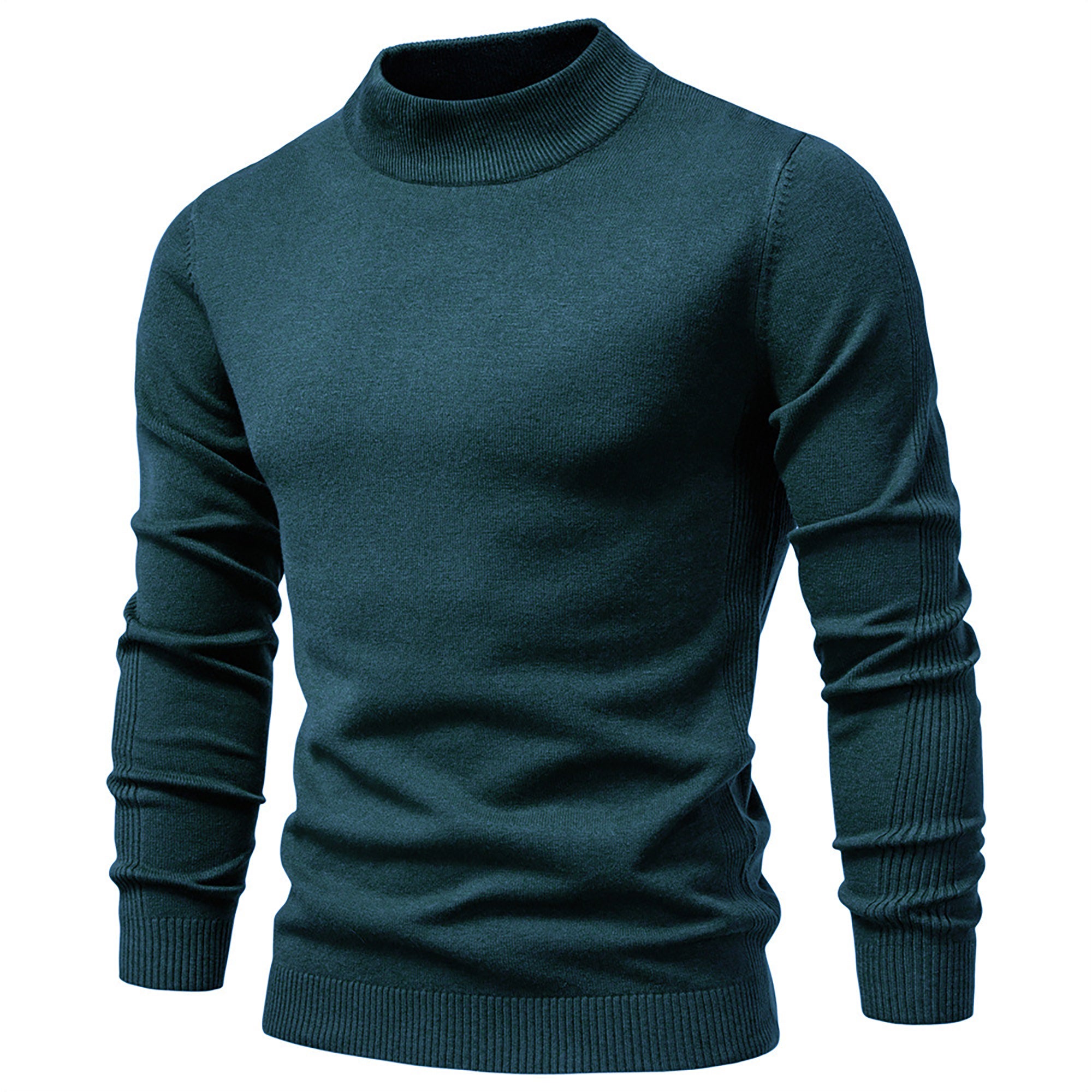 Men’s Mockneck Knit Pullover Sweater
