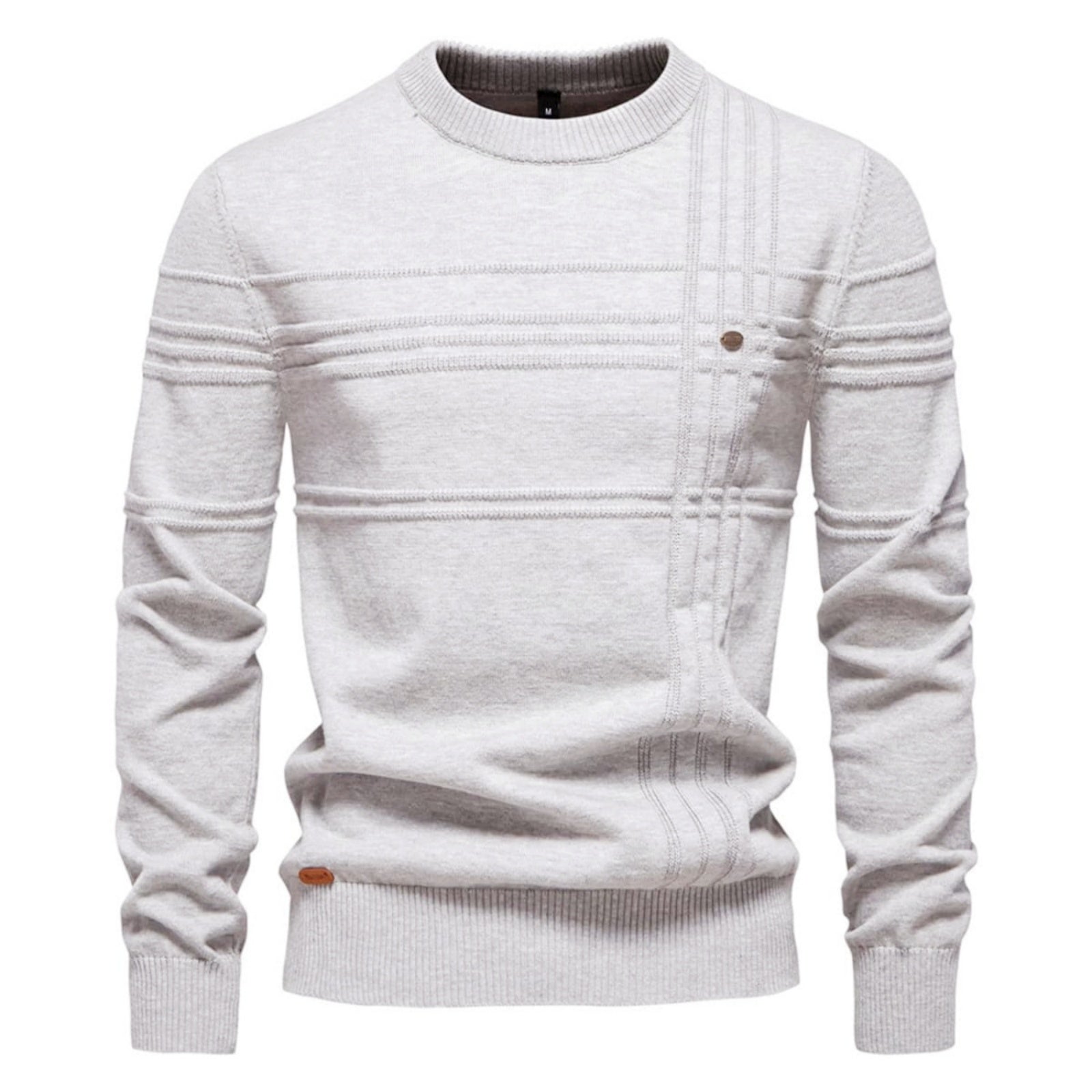 Men's Stripe CrewNeck Pullover Sweater