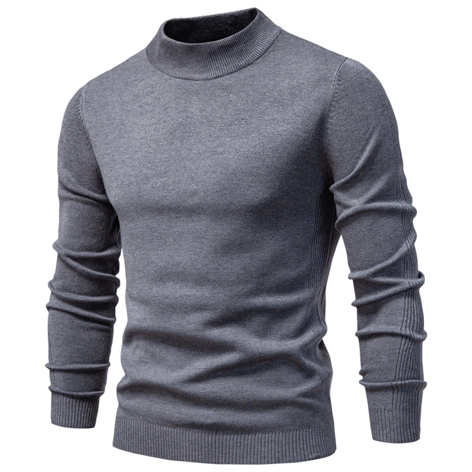Men’s Mockneck Knit Pullover Sweater