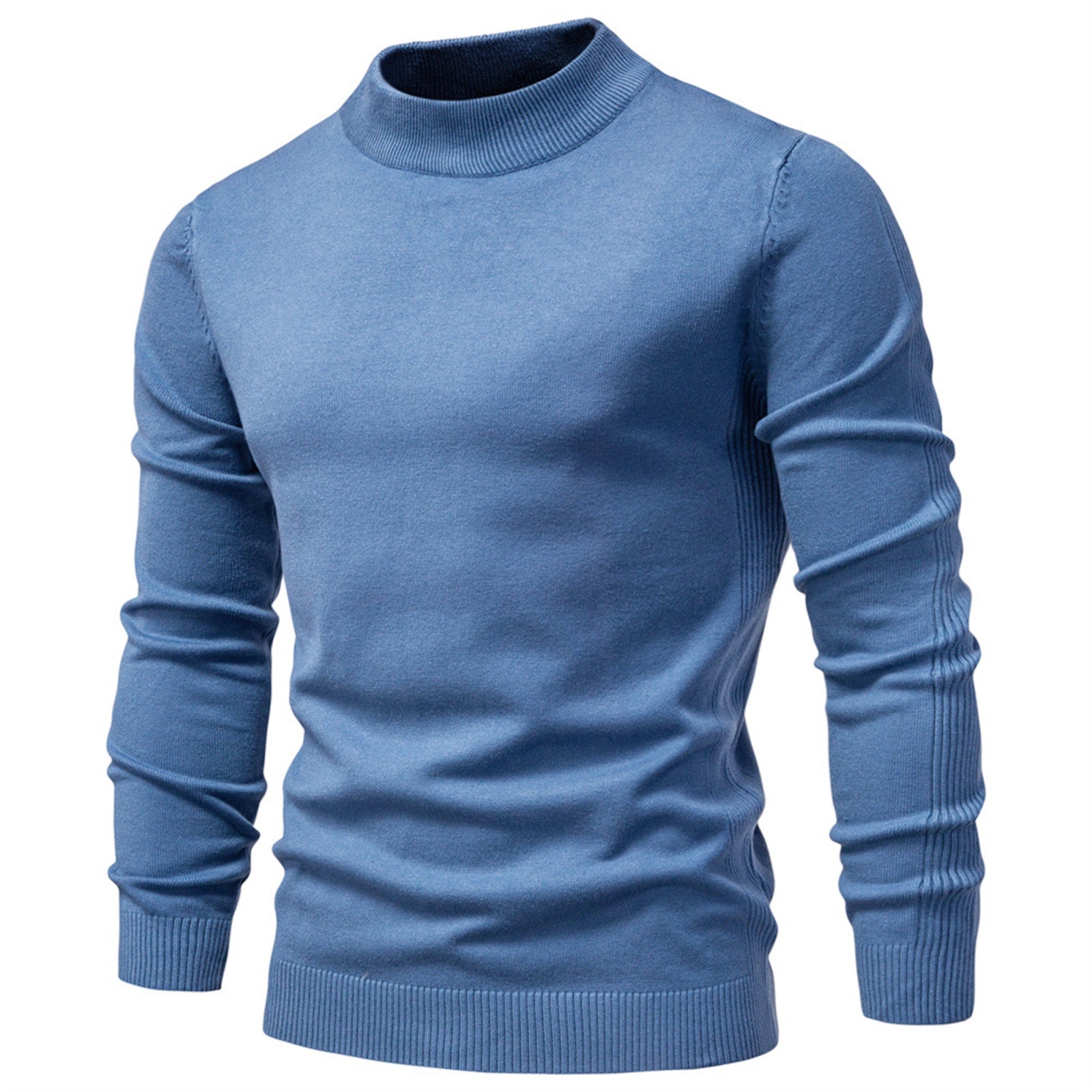 Men’s Mockneck Knit Pullover Sweater