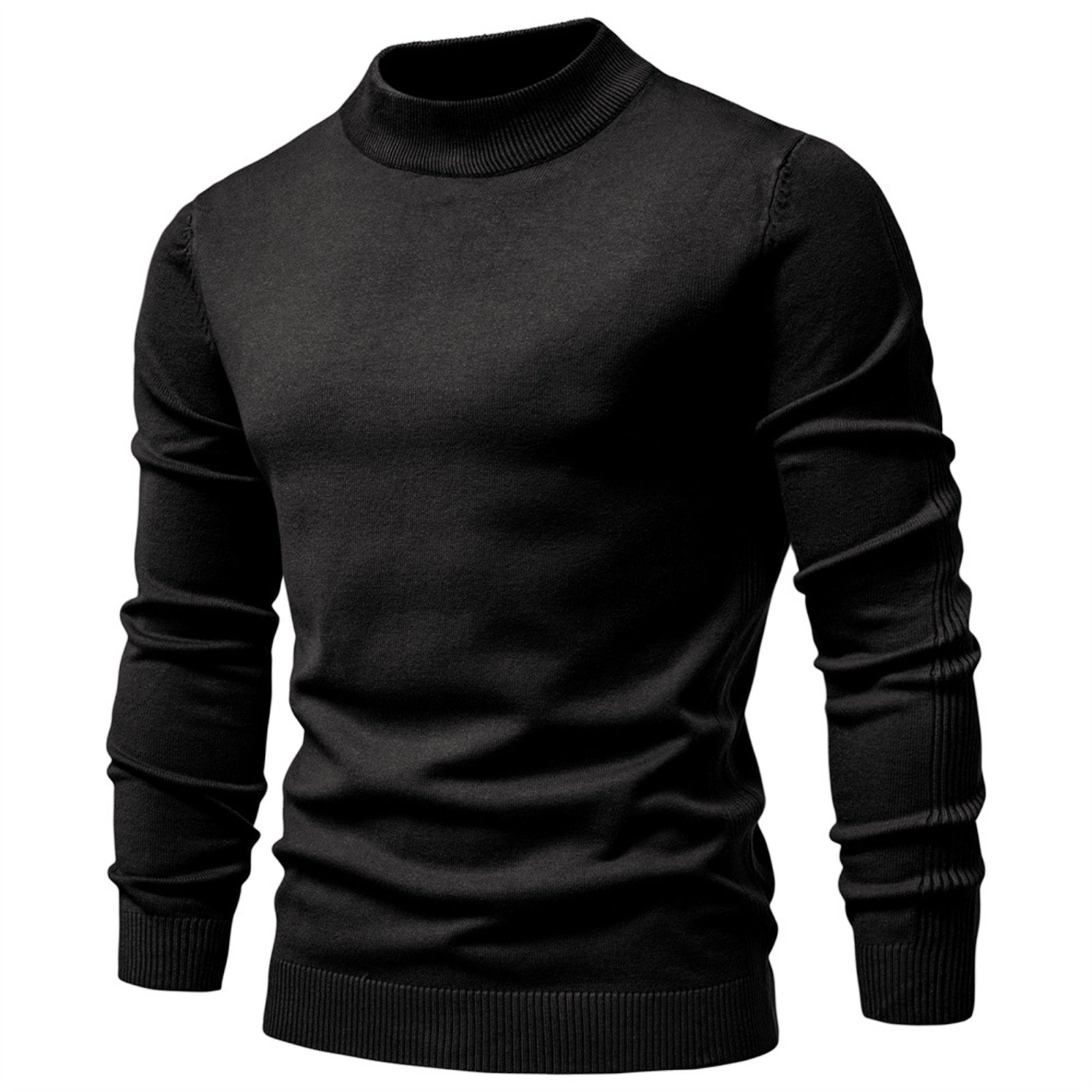 Men’s Mockneck Knit Pullover Sweater
