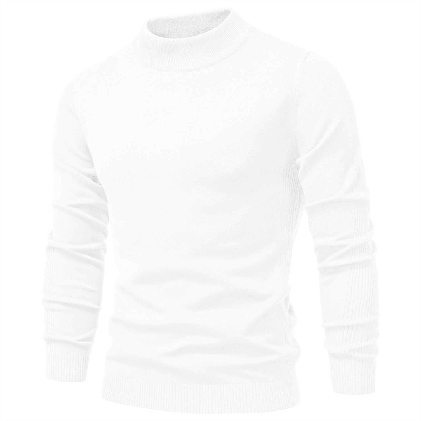 Men’s Mockneck Knit Pullover Sweater