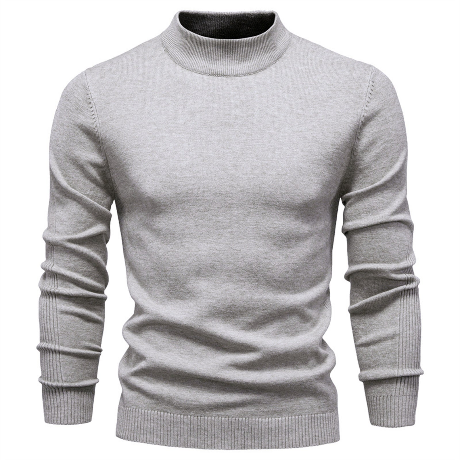 Men’s Mockneck Knit Pullover Sweater